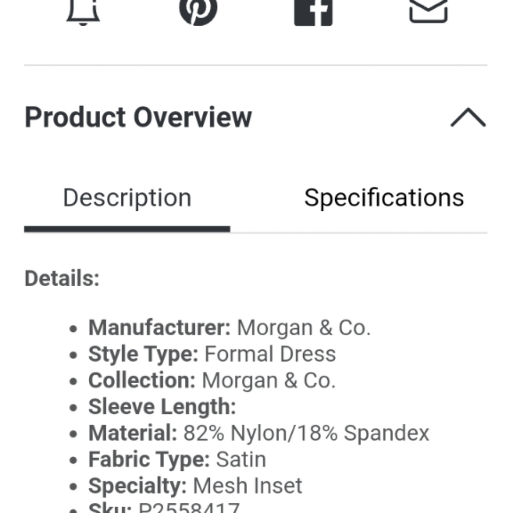 NEW Morgan & Co. Formal Dress Satin Cut-Out Hunter sz 5 Juniors - Picture 13 of 14